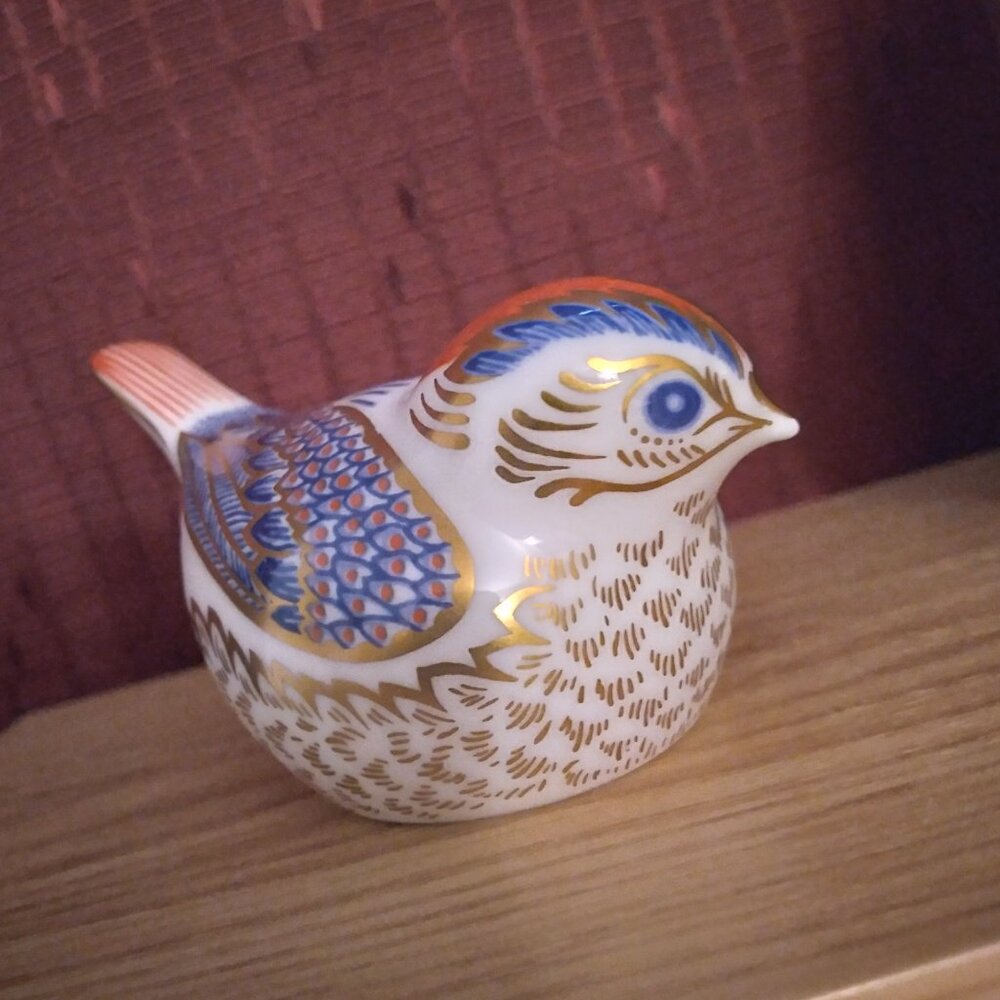 Royal Crown Derby Goldcrest Paperweight - vintage - Picture 3 of 5